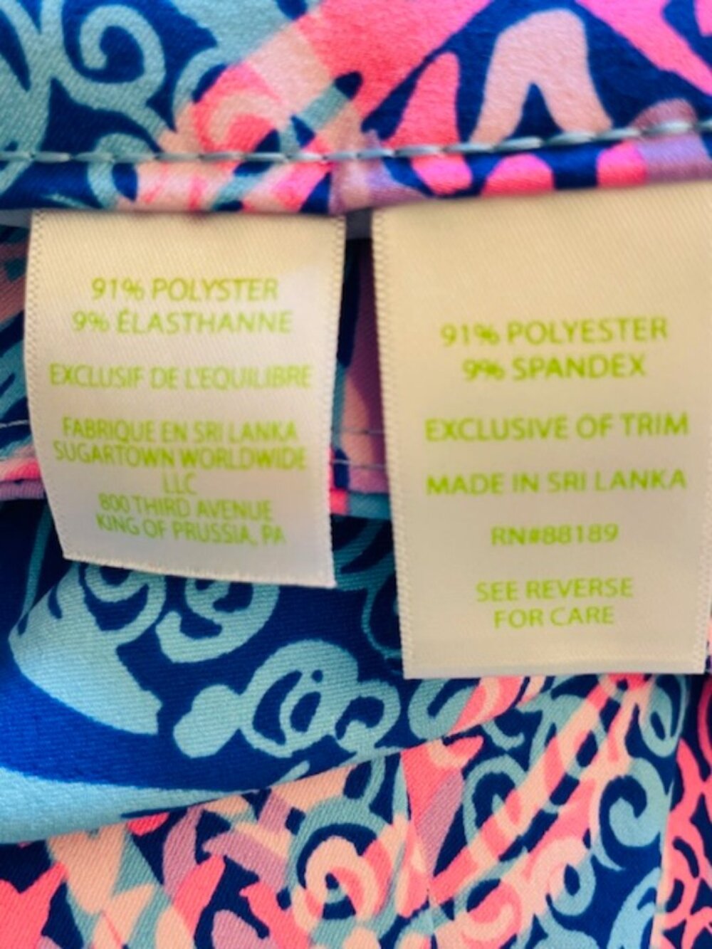 Lilly Pulitzer Corso Pants UPF Stretch Active Pants Golf Preppy Pineapple NWOT 2 - Picture 5 of 8
